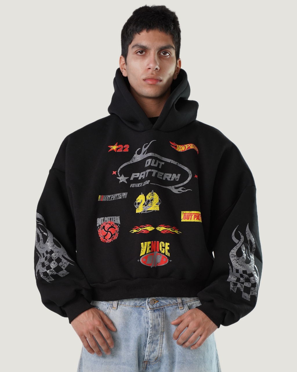 RACING HOODIE BLACK