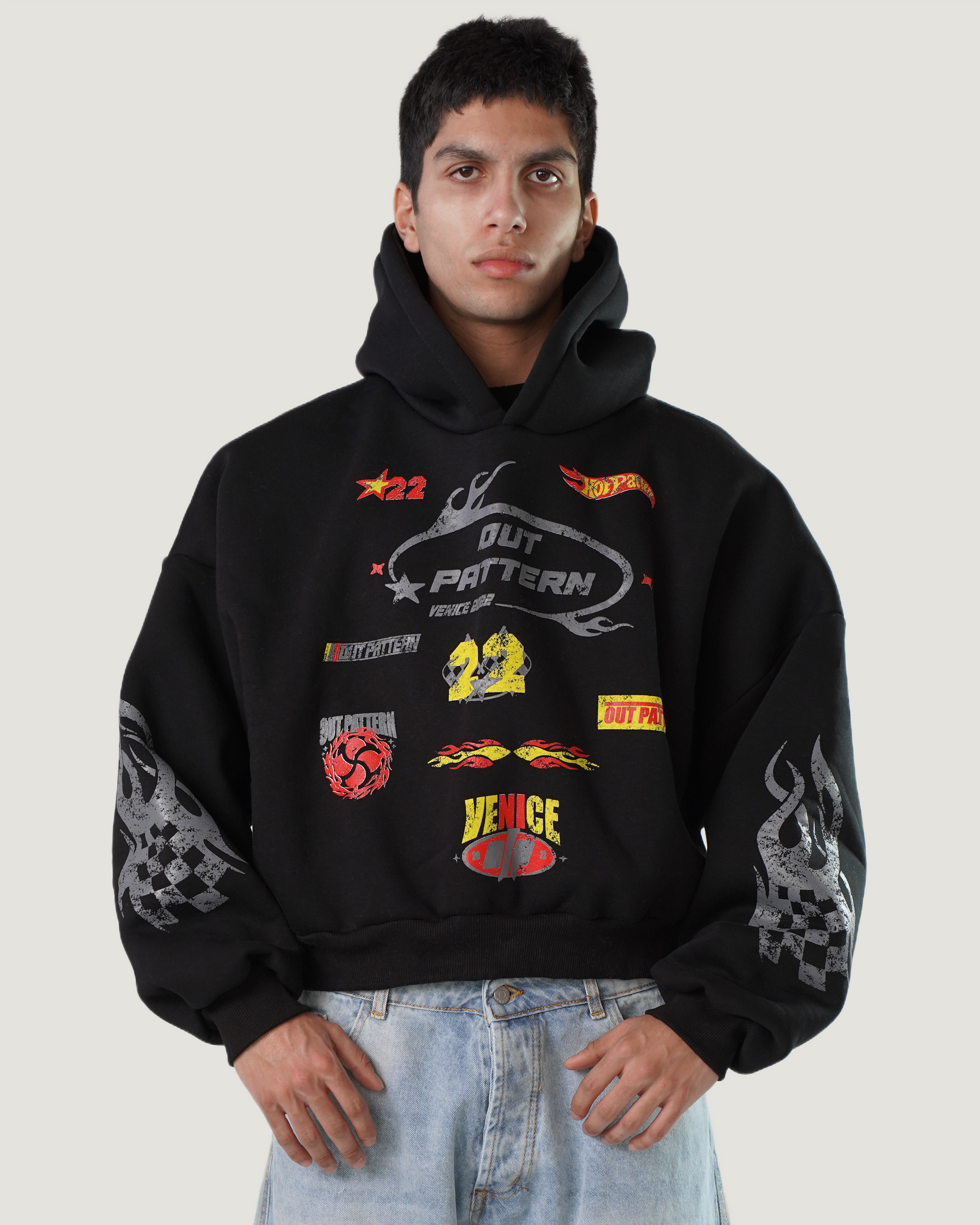 RACING HOODIE BLACK