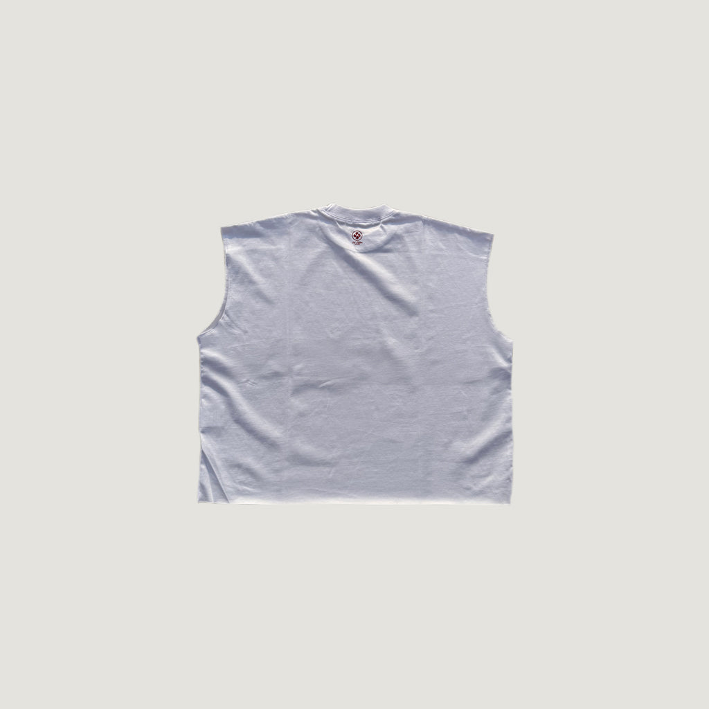 "Life Needs Confidence" Sleeveless White