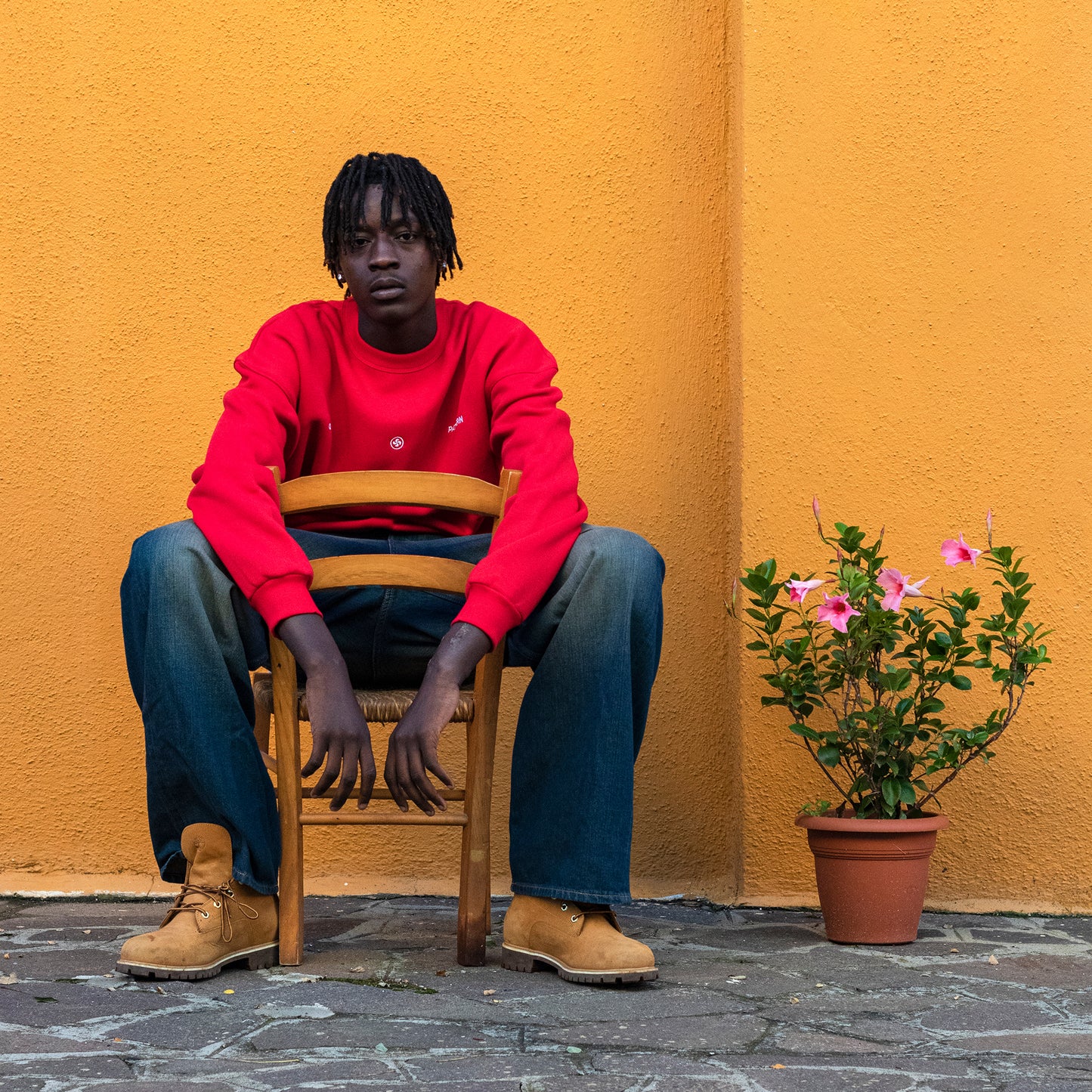 Out Pattern Red Crewneck