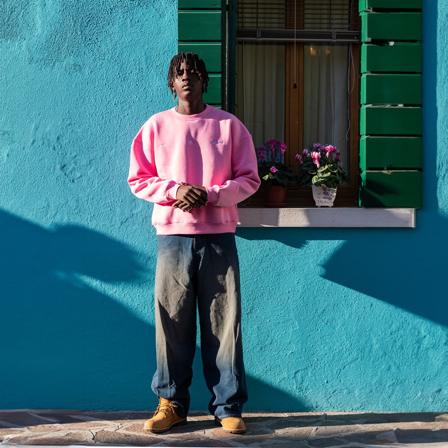 Out Pattern Pink Crewneck