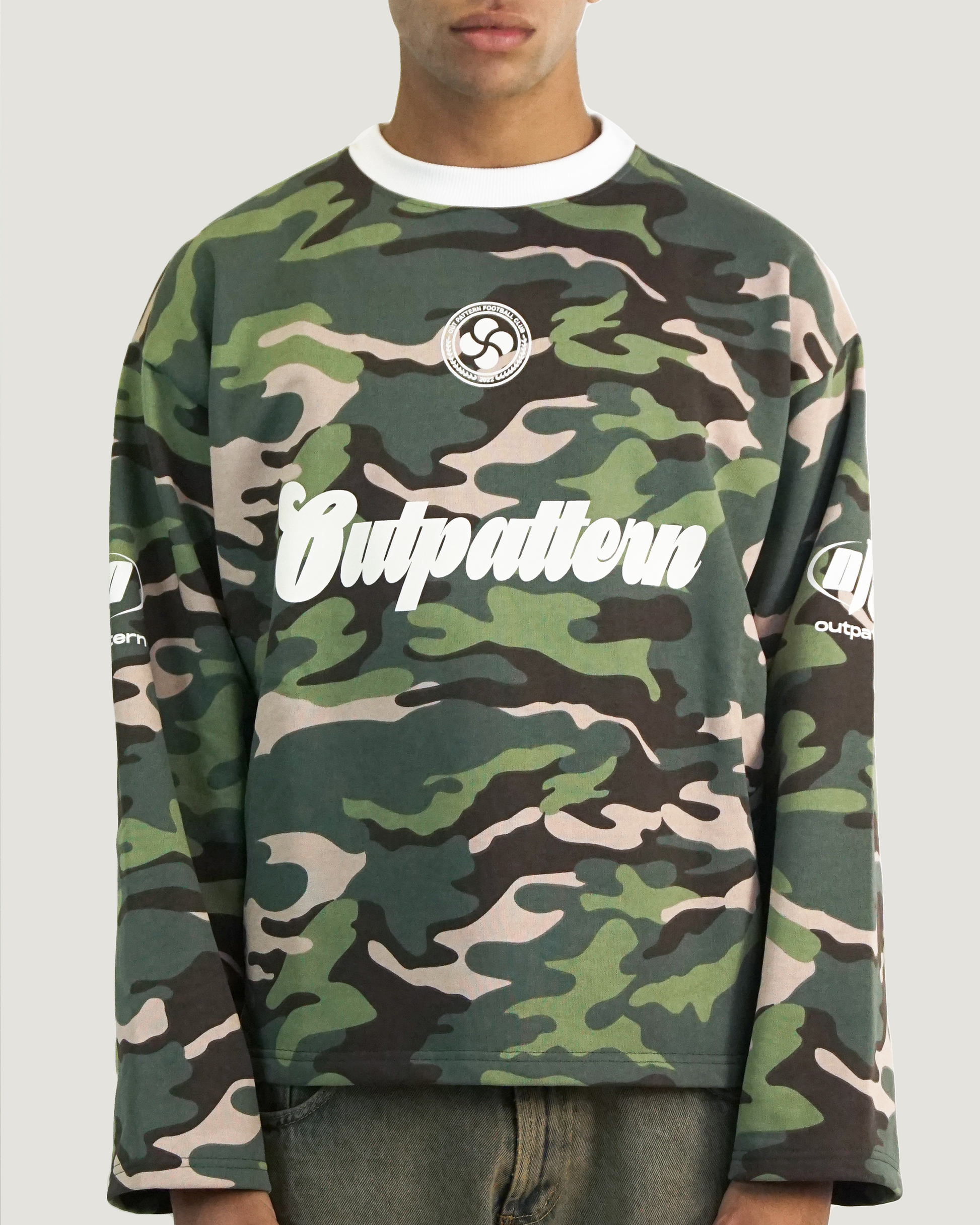 GREEN CAMO CREWNECK