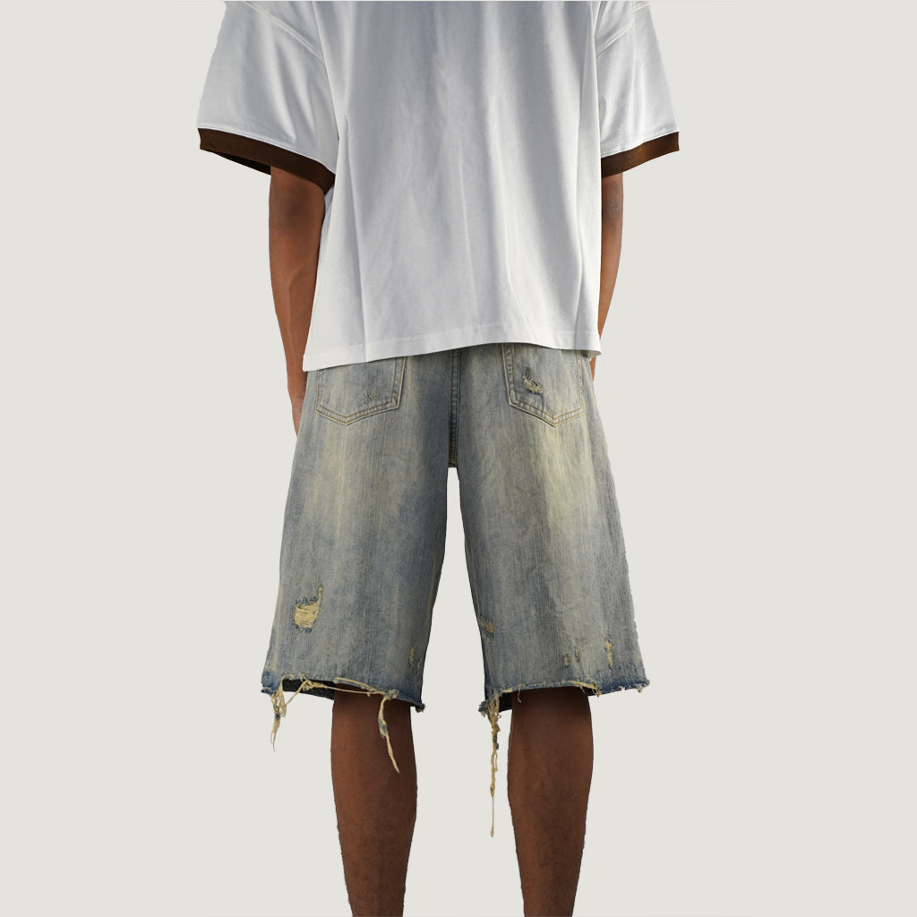 DISTRESSED JORTS